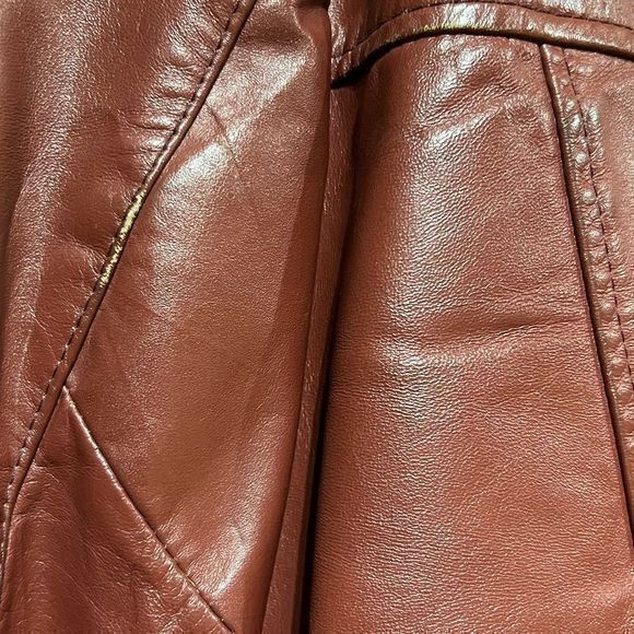 Vintage London Fog Mens Leather Jacket Full Zip Collared Pockets‎ Brown Size 44 - Picture 7 of 12